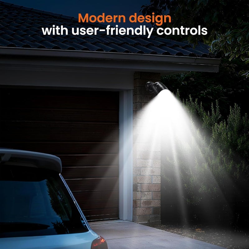 Mecanto Battery Operated Motion Sensor Light Outdoor, 4000mAh Rechargeable 600 Lumen Battery Powered Spotlight Outdoor Waterproof for Porch, Garage, House(Non-Solar) - Image 2